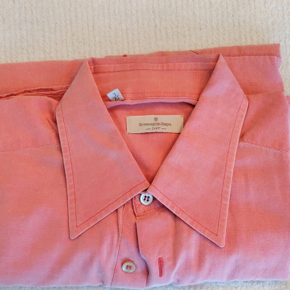 Zegna Salmon Dress Shirt - Soft Touch Line